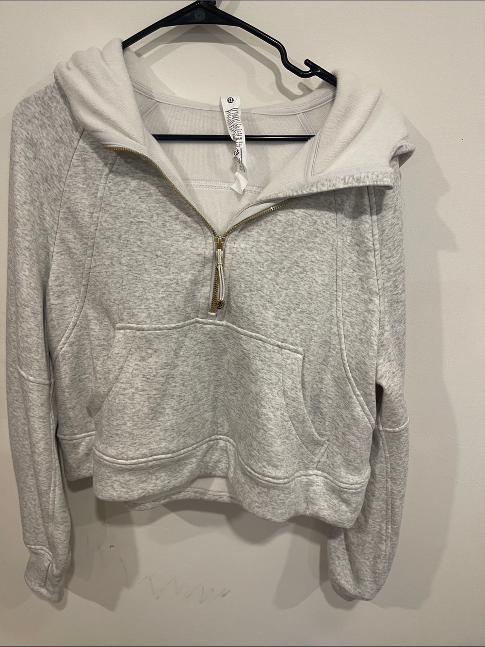 lululemon athletica Light Gray Half-Zip Scuba